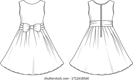 Modekleid
Bow-Taille-Muster