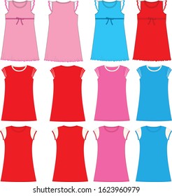 fashion dress for girl  vector template