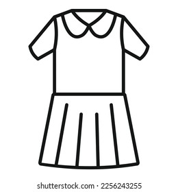 Fashion dress icon outline vector. Uniform school. Child code