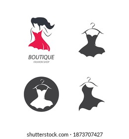Fashion Dress Illustration Logo Design
