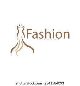 Fashion Dress Logo Design Illustration