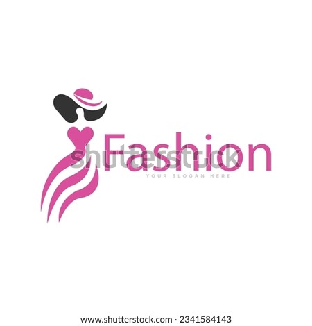 Fashion Dress Logo Design Illustration