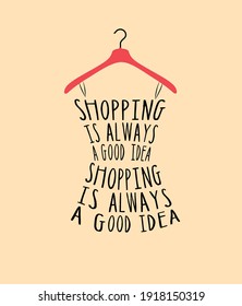 Fashion dress made from quotes.Vector illustration