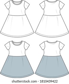 Fashion dresses for girls pattern template