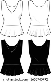 
Fashion dresses for women.
Blouse vector template