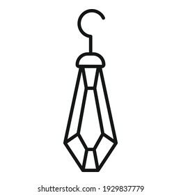 Fashion earring icon. Outline fashion earring vector icon for web design isolated on white background
