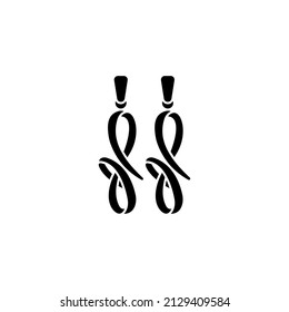 fashion earrings icon in vector. Logotype