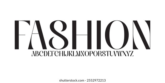 Moda, letras del alfabeto elegante logotipo de la fuente. Tipografía de lujo de letras clásicas serif italic Fuentes decorativas de la boda vintage retro logotipos de la marca. Ilustración vectorial
