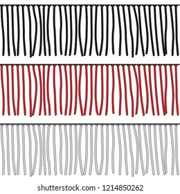 Fashion Elements: Knit Fringe Trim Vector Illustration