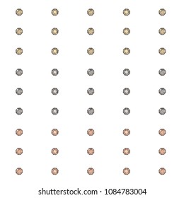 Fashion Elements: Octagonal Metal Studs Vector Illustration in Gold, Silver, and Rose Gold