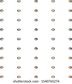 Fashion Elements: Octagonal Metal Studs 3/4-View Vector Illustration in Gold, Silver, & Rose Gold 