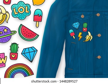 Fashion Enamel Pins, Patch Badges, Clothing Patch On Jacket Jeans