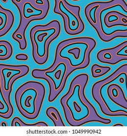Fashion ethnic seamless fabric pattern. Abstract tribal ornament design . Hand drawn boho, hippie swimwear trand. Handcrafted colorful painting. Textile vintage  watercolor tie dye background .

