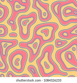 Fashion ethnic seamless fabric pattern. Abstract tribal ornament design . Hand drawn boho, hippie swimwear trand. Handcrafted colorful painting. Textile vintage  watercolor tie dye background .
