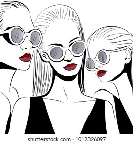 fashion faces in glasses