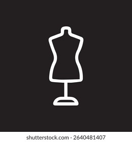 Fashion figure silhouette representing a dressmaker's mannequin. Ideal for showcasing design creation and garment presentation in the fashion industry.