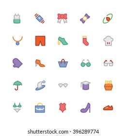 Fashion flat bold Vector Icons 2