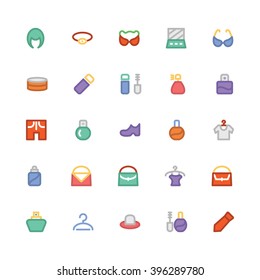 Fashion flat bold Vector Icons 9