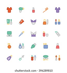 Fashion flat bold Vector Icons 8