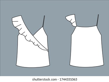 fashion flat hand drawn vector