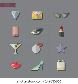 Fashion flat icons