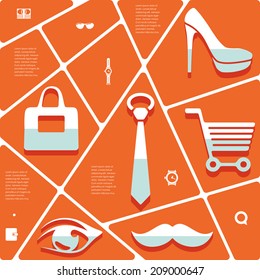 Fashion flat infographic