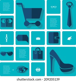 Fashion flat infographic