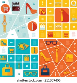Fashion flat infographic