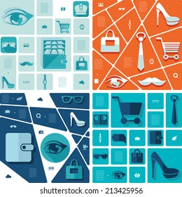 Fashion flat infographic