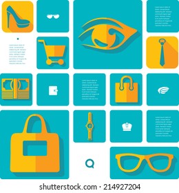 Fashion flat infographic