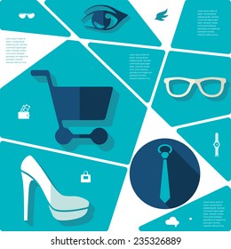 Fashion flat infographic