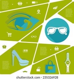 Fashion flat infographic