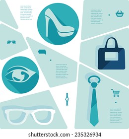 Fashion flat infographic