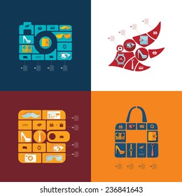 fashion flat infographic