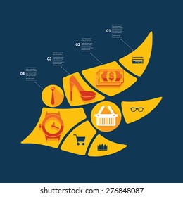 fashion flat infographic