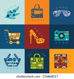 fashion flat infographic