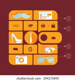 fashion flat infographic