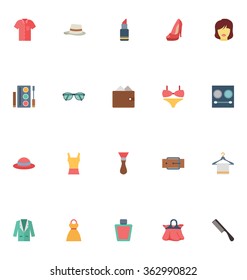 Fashion Flat Vector Icons 1