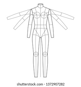 Fashion Flats Body Templates Female
