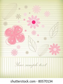 Fashion flower background (vector version eps 10)