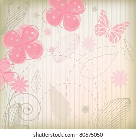 Fashion flower background (vector version eps 10)