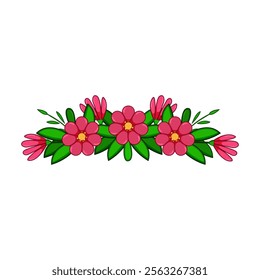 fashion flower crown cartoon. garden handmade, romantic whimsical, colorful elegant fashion flower crown sign. isolated symbol vector illustration