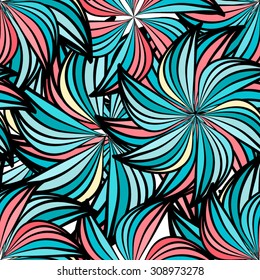 Fashion flower seamless pattern, floral vector background