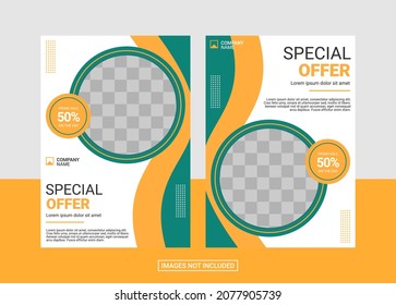 Fashion Flyer poster pamphlet brochure cover design layout background