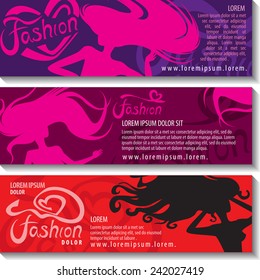 Fashion Flyer Template Set - Vector Illustration, Graphic Design, Editable For Your Design