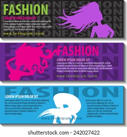 Fashion Flyer Template Set - Vector Illustration, Graphic Design, Editable For Your Design