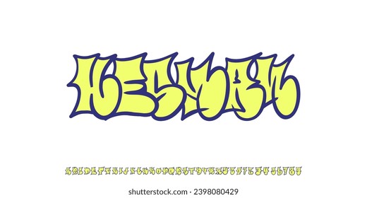 Fashion font alphabet. handdrawn, creative font design, urban fonts for logo, brand etc. Typography typeface number. vector illustration