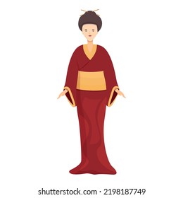 Fashion geisha icon cartoon vector. Japan female. Traditional beauty