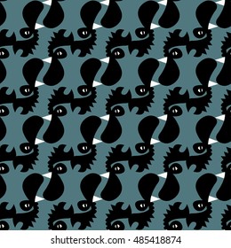 Fashion geometric pattern with a rooster head.