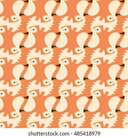 Fashion geometric pattern with a rooster head.